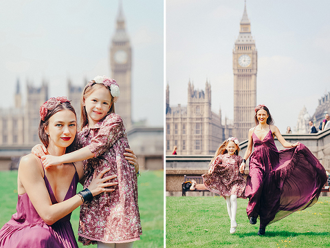 family portrait fashion photoshoot london westminster big ben summer dress (3)