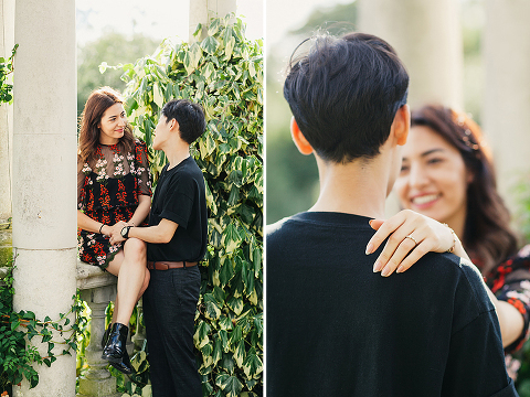 Hampstead Pergola and Hill Gardens hampstead heath park London engagement love couples shoot summer boho pre wedding (25)