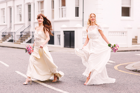 belle and bunty spring bridal fashion london wedding dress vintage outdoor photo shoot cherry blossom bride dune shoes editorial (11)