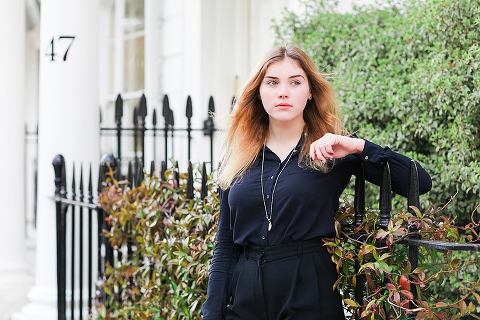 portrait spring photo shoot london cherry blossom pink kensington notting hill street style fashion (1)