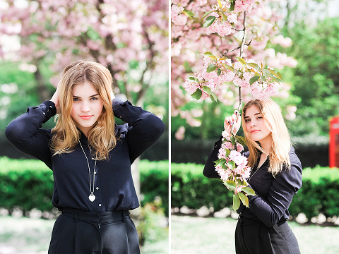 portrait spring photo shoot london cherry blossom pink kensington notting hill street style fashion (11)