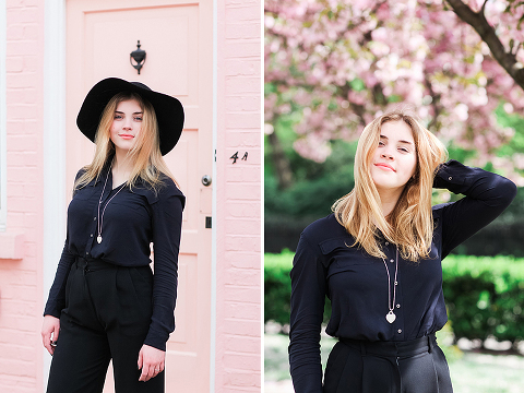 portrait spring photo shoot london cherry blossom pink kensington notting hill street style fashion (12)