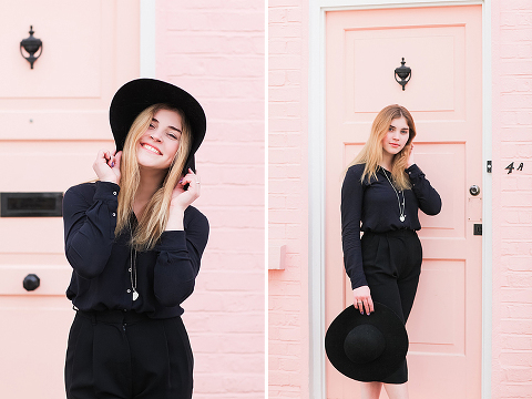 portrait spring photo shoot london cherry blossom pink kensington notting hill street style fashion (14)