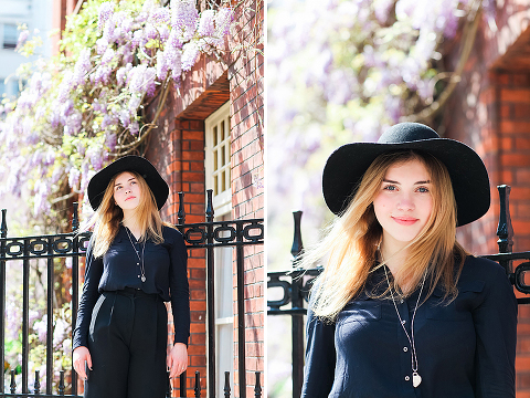 portrait spring photo shoot london cherry blossom pink kensington notting hill street style fashion (28)