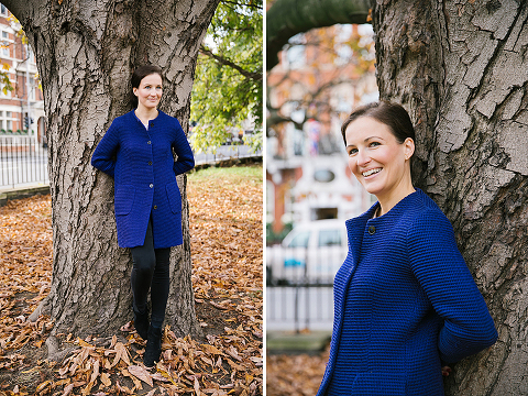 portrait autumn photo shoot london kensington fall red leaves (13)