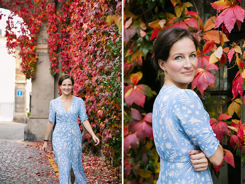 portrait autumn photo shoot london kensington fall red leaves (3)