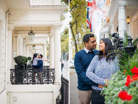 south kensington london couples engagement pre wedding proposal autumn photo shoot big ben westminster bridge tower evening (19)