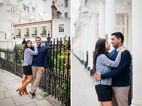 south kensington london couples engagement pre wedding proposal autumn photo shoot big ben westminster bridge tower evening (20)