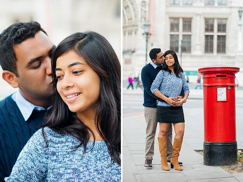 south kensington london couples engagement pre wedding proposal autumn photo shoot big ben westminster bridge tower evening (4)