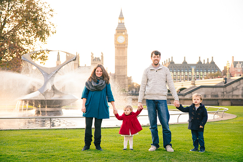 London family autumn photo shoot kids portrait big ben westminster
