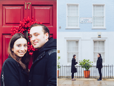 winter christmas couples engagement photo shoot London notting hill fog (11)