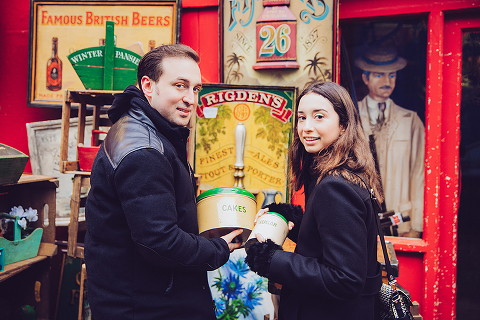 winter christmas couples engagement photo shoot London notting hill fog (14)