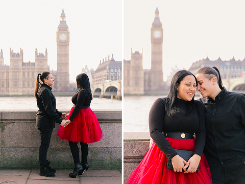 gay lesbian same sex couple photo shoot London Big Ben Westminster Valentines day (10)