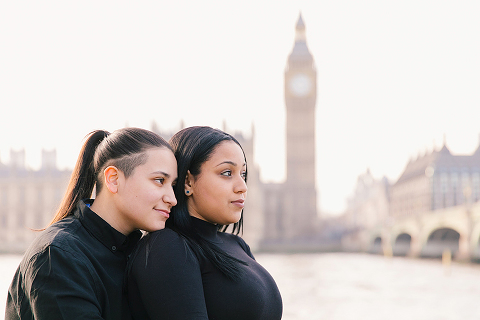 gay lesbian same sex couple photo shoot London Big Ben Westminster Valentines day (14)