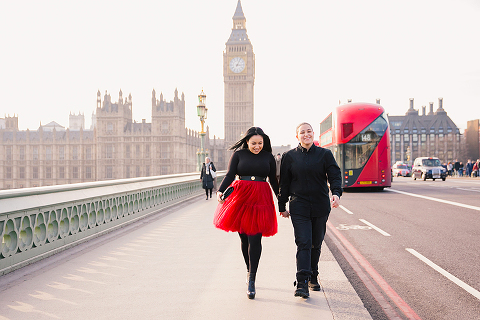gay lesbian same sex couple photo shoot London Big Ben Westminster Valentines day (15)