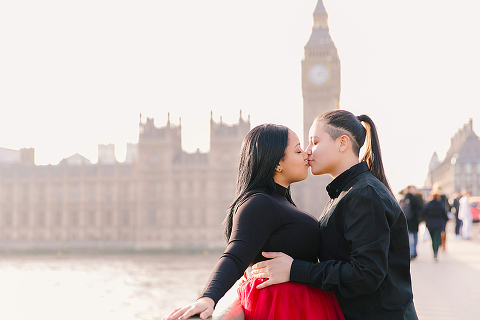 gay lesbian same sex couple photo shoot London Big Ben Westminster Valentines day (20)