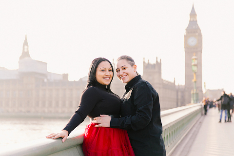 gay lesbian same sex couple photo shoot London Big Ben Westminster Valentines day (22)