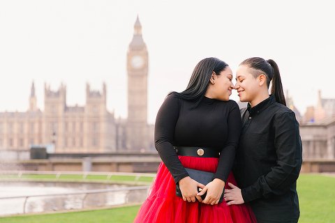 gay lesbian same sex couple photo shoot London Big Ben Westminster Valentines day (4)