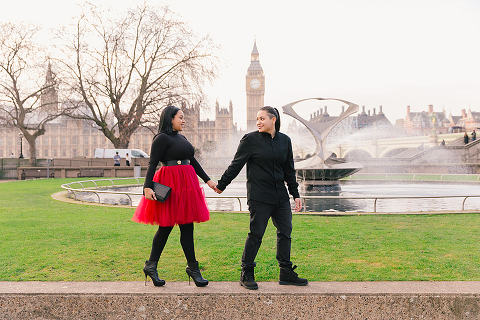 gay lesbian same sex couple photo shoot London Big Ben Westminster Valentines day (5)