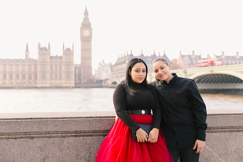 gay lesbian same sex couple photo shoot London Big Ben Westminster Valentines day (6)