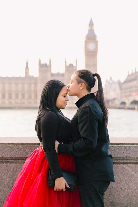 gay lesbian same sex couple photo shoot London Big Ben Westminster Valentines day (8)