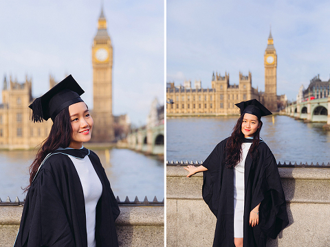 graduation london photo shoot portrait outdoor Big Ben Westminster street style (6)