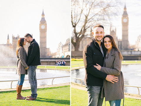 couples photo shoot in London Westminster Big Ben spring engagement photographer (1)