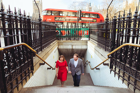 couple love story anniversary photo shoot London Westminster Bridge Red telephone box Big Ben (11)