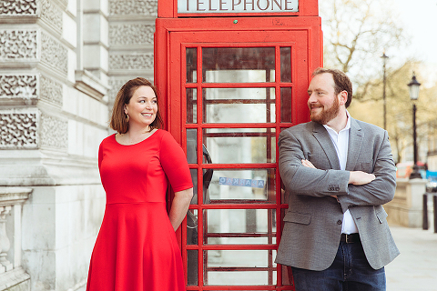 couple love story anniversary photo shoot London Westminster Bridge Red telephone box Big Ben (20)