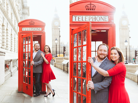 couple love story anniversary photo shoot London Westminster Bridge Red telephone box Big Ben (24)