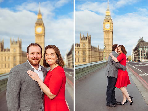 couple love story anniversary photo shoot London Westminster Bridge Red telephone box Big Ben (7)