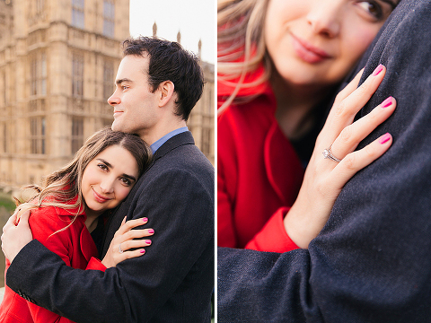 proposal engagement couples pre wedding photo shoot London Westminster Tower Bridge (12)