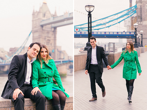 proposal engagement couples pre wedding photo shoot London Westminster Tower Bridge (21)
