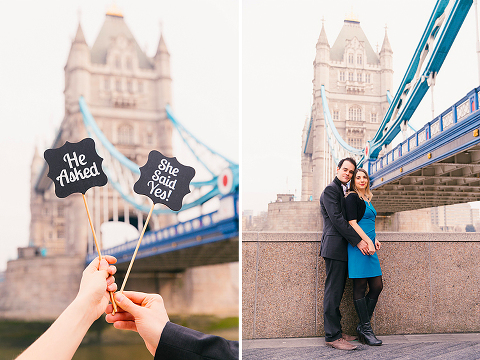proposal engagement couples pre wedding photo shoot London Westminster Tower Bridge (23)