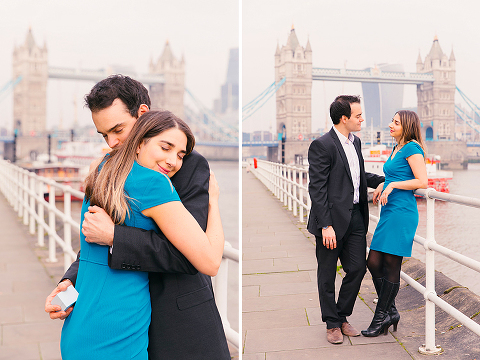 proposal engagement couples pre wedding photo shoot London Westminster Tower Bridge (25)
