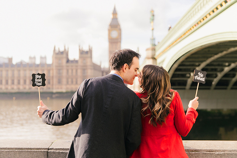 proposal engagement couples pre wedding photo shoot London Westminster Tower Bridge (5)