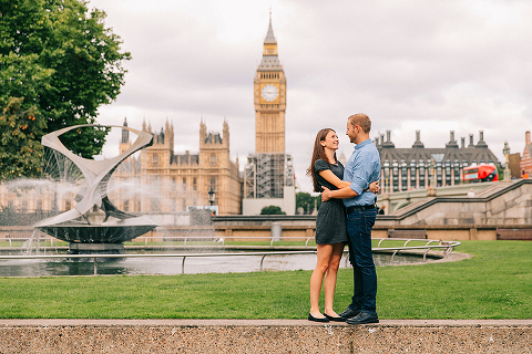 couples engagement pre wedding london outdoor summer photo shoot love story photographer westminster big ben