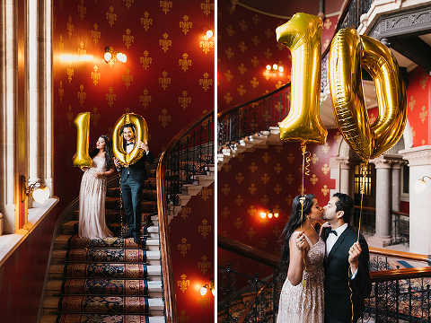 couples anniversary photo shoot London Kings Cross St Pancras hotel (1)