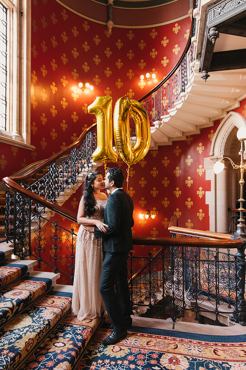couples anniversary photo shoot London Kings Cross St Pancras hotel (2)