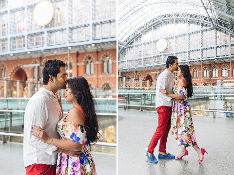 couples anniversary photo shoot London Kings Cross St Pancras hotel (27)