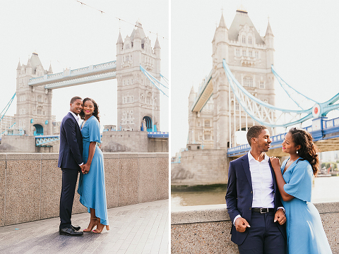 couples anniversary engagement photo shoot London Tower Bridge summer (2)