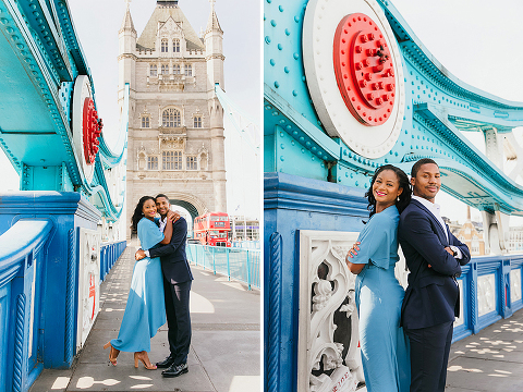 couples anniversary engagement photo shoot London Tower Bridge summer (9)